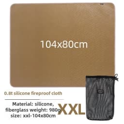 New Outdoor Camping Fireproof Cloth Picnic Barbecue Insulation Mat Flame Retardant High Temperature Fire Blanket Fiberglass Mat