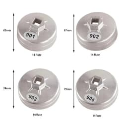 1pc Oil Filter Wrench Cap Socket Wrench Drive 901 902 903 904 Oil Filter Removel-Tool Machine Filter Hand Tool 65/67mm 74mm 79mm