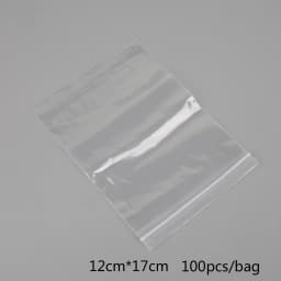 100pcs/bag 5*7/6*8/7*10/8*12/10*15/12*17cm Zipped Lock Reclosable Plastic Poly Clear Bags Bulk Jewelry Craft Accessory Packaging