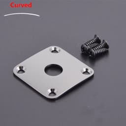 Flat / Curved Stainless Steel Jack Plate( Made in Japan by GOTOH) With Epi Output Jack(made in korea) For Electric Guitar Bass