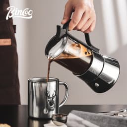 Bincoo Two Person 120ml Mocha Pot Visible Glass Türkiye Coffee Pot Electric Ceramic Stove Heating Concentration Extraction Pot