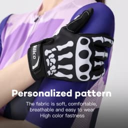 Full finger gloves, skeleton breathable and wear-resistant sports bicycle gloves, men's and women's skeleton gloves, anti slip g