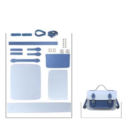 DIY Cambridge Bag Making Kits PU Leather Lady Crossbody Satchel Bags Handcrafted Sewing Semi-finished Set for Women Handbag