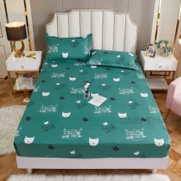 1 piece of bed sheet for bedroom 100%Polyeste Elastic Band Around bedding Fitted Sheet Only (excluding pillowcases)