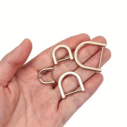 2pcs Shackle Screw D Rings U Shape D-Ring Replacement for Purse Keychain Strap Buckle