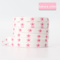 1Pair Sakura Printed Flat Shoelaces, Cute Cherry Blossom Flower Pattern Shoe Laces, Decorative Floral Shoestrings for Sneakers