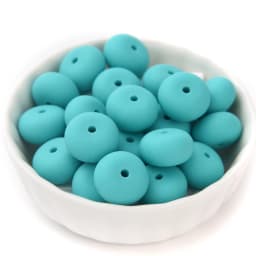 14mm 50Pcs Mini Abacus Silicone Beads Food Grade Saucer Loose Beads for Baby Teether Necklace Pacifier Clip Jewelry Making