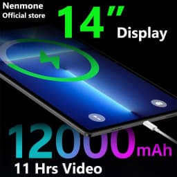Nenmone Mpad15 14 inch Tablet 2 In 1 Tablet Laptop 14" Octa Core 16GB RAM 512GB ROM Android15 Tablet With Keyboard 2.4G/5G WiFi