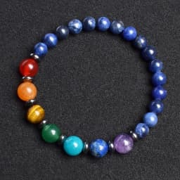 7 Chakra Bracelet Natural Gem Stone Beads Bangle Women Crystal Healing Anxiety Jewellery Mandala Yoga Meditation Bracelets Gift