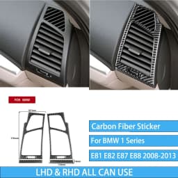 For BMW E81 E82 E87 E88 1 Series Interior Accessories 2008-2013 Gear Shift Knob Dashboard AC Outlet Carbon Fiber Cover Stickers