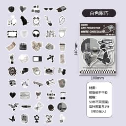 50pcs Korean DIY Scrapbooking Deco Stickers hand made Diary Album notebooks Junk Journaling Supplies Collage Sticker Aesthetics