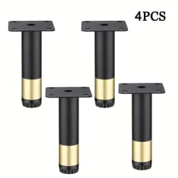 4 PCS 10cm Furniture Sofa Table Leg Round Tube Cabinet Leg Metal Feet Leg Accessories for Furniture Hardware Accessories