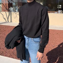 Half-turtleneck Sweater for Men, Long-sleeved Korean Style Trendy Knitted Sweater with Bottoming Shirt, Hong Kong Style Casual