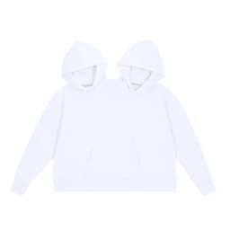Double-person Hooded Sweatshirt Loose-fit Solid Color Sweatshirt Intimate Apparel For Two People