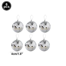 2-10cm Mirror Disco Ball 70s 80s Party Decors Reflective Ball Hanging Ornaments for Christmas Birthday Party Wedding Decorations