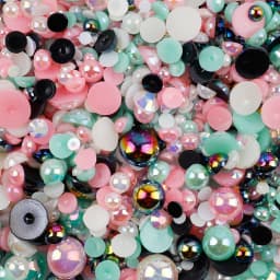 10g Mix Size Jelly Resin Flatback Rhinestone AB Imitation Pearl Beads For Nail Art DIY Cup Crafts Decor