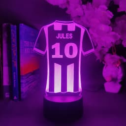 Personalised Futball Jersey LED 3d Lights Custom Name Football Night Lamp Kids Bedroom Table Decoration Xmas Gifts for Child