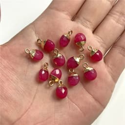 5pcs Natural Stone Oval Faceted Charm Pendant for DIY Jewellery Making Necklace Earrings Gem Pendant Accessory 6x10MM Wholesale