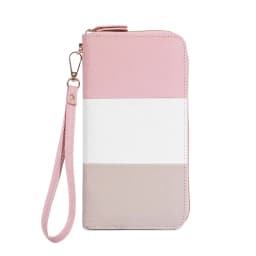 Women's Wallet RFID Blocking Multi Credit Card High Capacity Zipper Clutch Travel Bag Wrist Guard