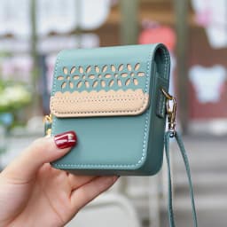 Luxury Embossed Small Flower Universal Bag Case For Samsung Z flip 7 6 5 4 3 7Fe Long Lanyard Shoulder Strap Back Cute Cover