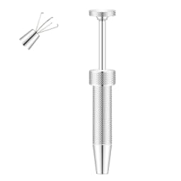 1PC Stainless Steel Piercing Ball Grabber Tool Pick Up Tool 4 Claw Holder Diamond Tweezers for Small Parts Horseshoe Nose Ring