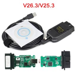 Newest 26.9 26.3 V25.3 HEX V2 OBD2 Diagnostic Cable Multi-Language VAG Scanner Tool for VAG HEX V2 for VW Audi Skoda Car