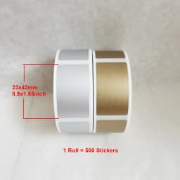 1 Roll 42*23mm Rectangle Golden Or Silvery Scratching Off Label DIY Coupon Gift Game Card Sticker Password Code Cover