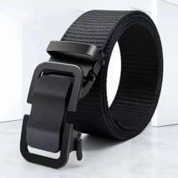New Automatic Buckle Belt, Canvas Tactical Workwear Casual Outdoor Military Training Pants Belt For Men