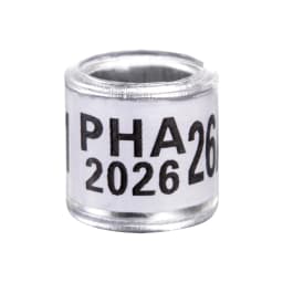 PHA 2026/2027 Pigeon Foot Ring ID 8mm With Numbers Aluminum Plastic Racing Pigeon Outdoor Training Marking Ring 60 Pcs