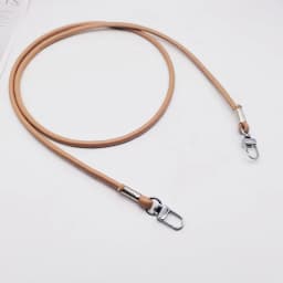 Unicolor Leather Crossbody Bag Strap Replacement with Phone Loss Prevention Chain for DIY Bag Making Projects