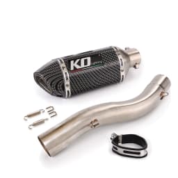 For Ducati Scrambler 800 821 Motorcycle Exhaust System Middle Connect Link Pipe Section Tube 51mm Muffler Baffler With DB Killer