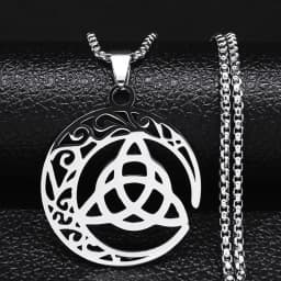 Stainless Steel Witchcraft Witch's Celtic Knot Geometry Necklace Men/Women Wicca Necklaces Witch Jewelry nudo de bruja N4273