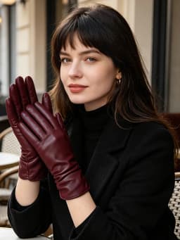 Simple Women's Gloves Winter Warm Plus Velvet Short Thin Touch Screen Gloves Driving Color Women's Leather Gloves High Quality
