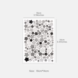 WAKAWAKA Star Dot Scrapbooking Sticker Cute Basic Elements Dual Material PET Glitter Synthetic Paper Journal Planner DIY