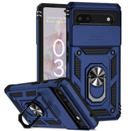 Slide Camera Protect Cover For Google Pixel 6 7 8 Pro Pixel8 Magnetic RIng Holder Shockproof Armor Phone Case For Pixel 6A 7A 8A