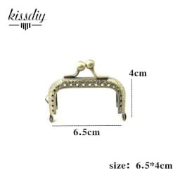 10PCS 6.5 7.5 8.5 10.5 12.5 15 18 20CM Square Metal Purse Frame for Bag DIY Handmade Kiss Lock Wedding Clutch Frame Accessory