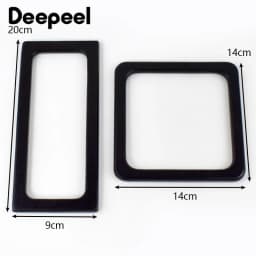 2Pcs Deepeel 14/20cm Square Purse Frame Wooden Bags Handle for Making Handbag Woven Bag DIY Sewing Brackets Handles Accessories