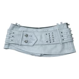 Lautaro Spring Summer Sexy Pu Leather Micro Mini Shorts Women with Studded Embroidered Belt Low Waist Streetwear Buttoms 2026