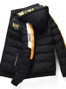 Autumn and Winter New Trend Printed Thickened Warm Cotton-Padded Jacket Men's Casual Loose Sports Plus Size High Quality Coat