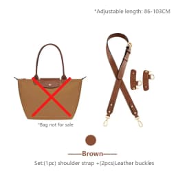 Bag Shoulder Strap For Longchamp M Leather Shoulder Bag Strap Durable Belt Slung Crossbody No Drilling Replacement Accessories