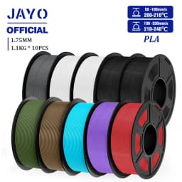 JAYO PLA Filament 1.75MM 10Rolls/set PLA 3D Printer Filament Multicolor For FDM 3D Printers Neatly Wound 3D Printing Materials