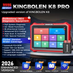 Lifetime free update 2026 KINGBOLEN K8 Elite K8 pro Bidirectional Car OBD2 Diagnostic Scan tools,CANFD DOIP 34+ reset ECU Coding