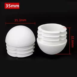 White Round Bung Plastic Blanking End Cap Tube Pipe Inserts Plug Insert Stoppers 13mm 16mm 19mm 20mm 22mm 25mm 28mm 30mm-60mm 