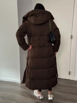 Hooded Lace up Long Jacket Woman Solid Color Zipper Long Sleeve Loose Coats Versatile Warm Minimalist Women's New Winter Jackets