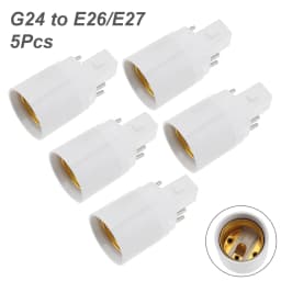 5pcs G24 G23 GU24 GU10 B22 to E26 E27 Lamp Base E26 E17 E12 to E14 Lamp Holder Converter Socket Adapter For LED Corn Bulbs Light