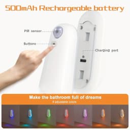 Toilet Night Light Motion Sensor Light Toilet Bowl Light RGB Color Changing For Bathroom Decoration LED Rechargeable LED Light