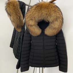 OFTBUY Goose Down Real Fox Fur Collar Lightweight Quilted Zip Up Clothes New Winter Puffer Coat Women Short Hooded Down Jacket