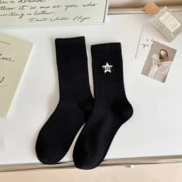 Cotton Women's Socks Frilly Ruffle Socks Spring Summer Casual Ankle Short Boat Socks Loose Knitting Solid Color Mid Tube Sock