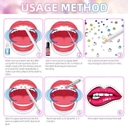 1350pcs Tooth Gem Kit Various Shapes Fashionable Teeth Jewelry Gem Personalized Dental Decoration for Girls Boys Party Decor