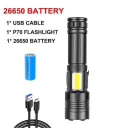 90000 Lumens LED Tactical Flashlight Rechargeable XHP90 USB Zoomable 7Modes Super Bright Floodlight Spotlight Torch Light